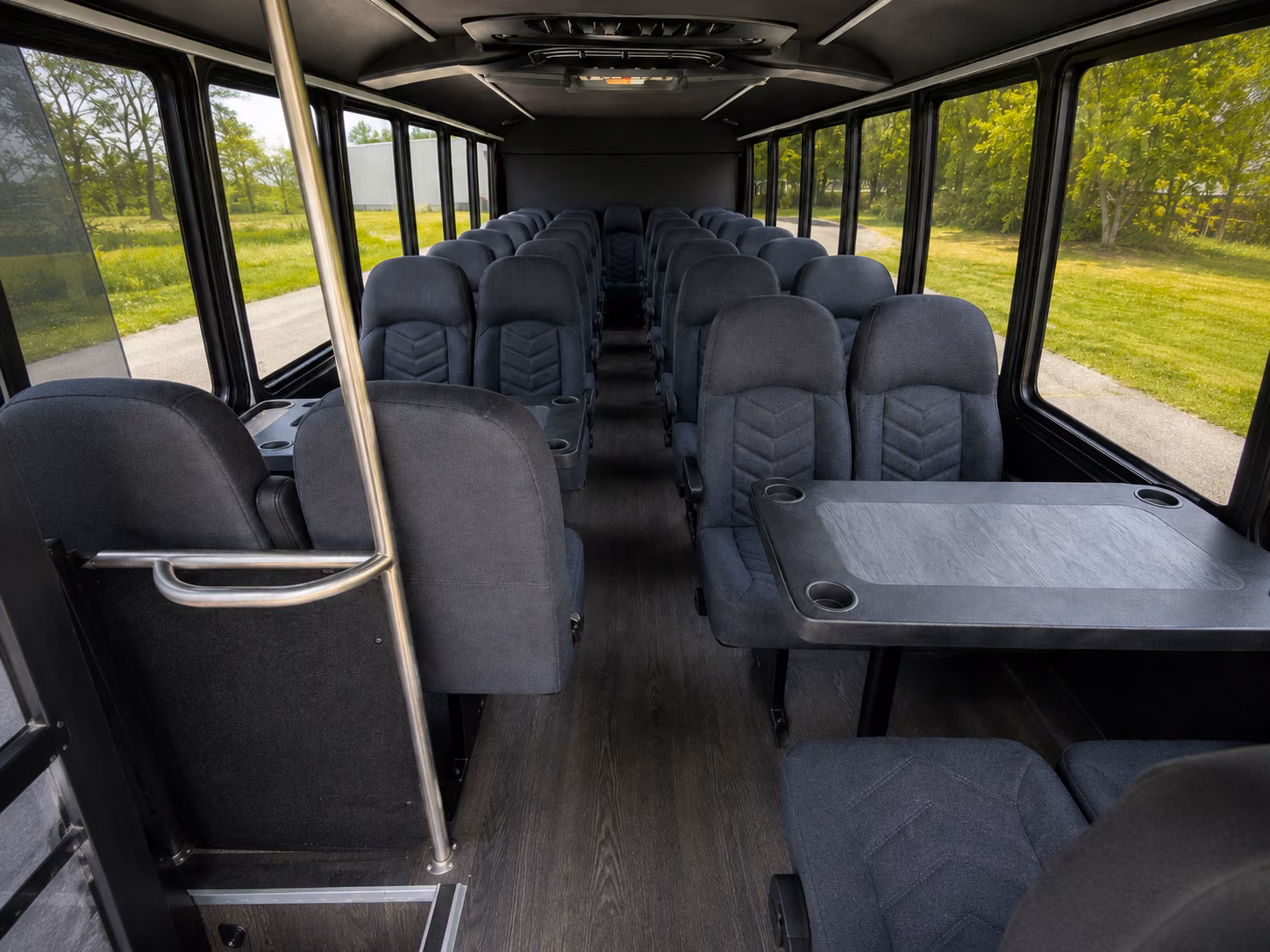 group transportation buses for roseville high school and college sporting events