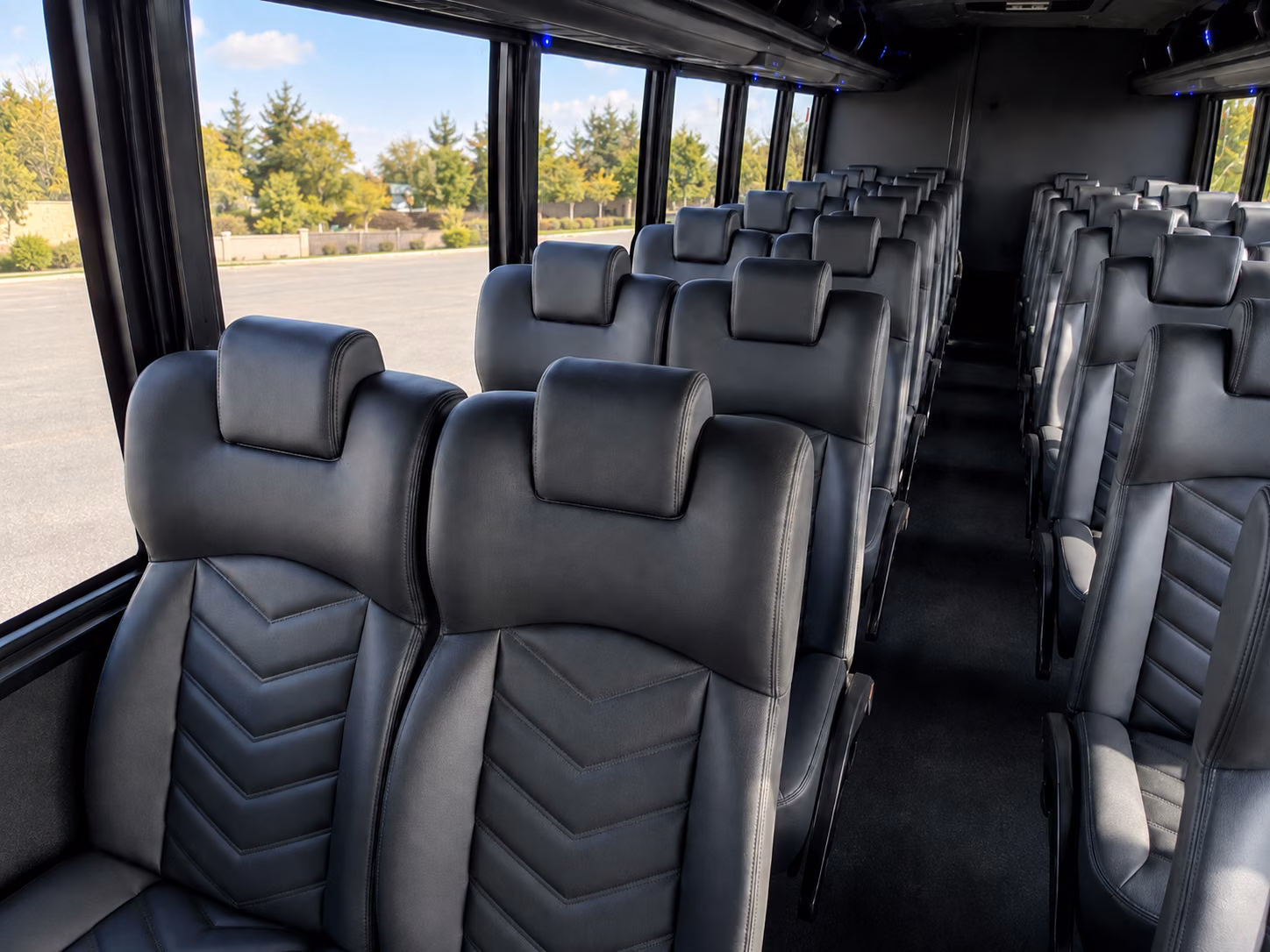 roseville 18 passenger minibus interior