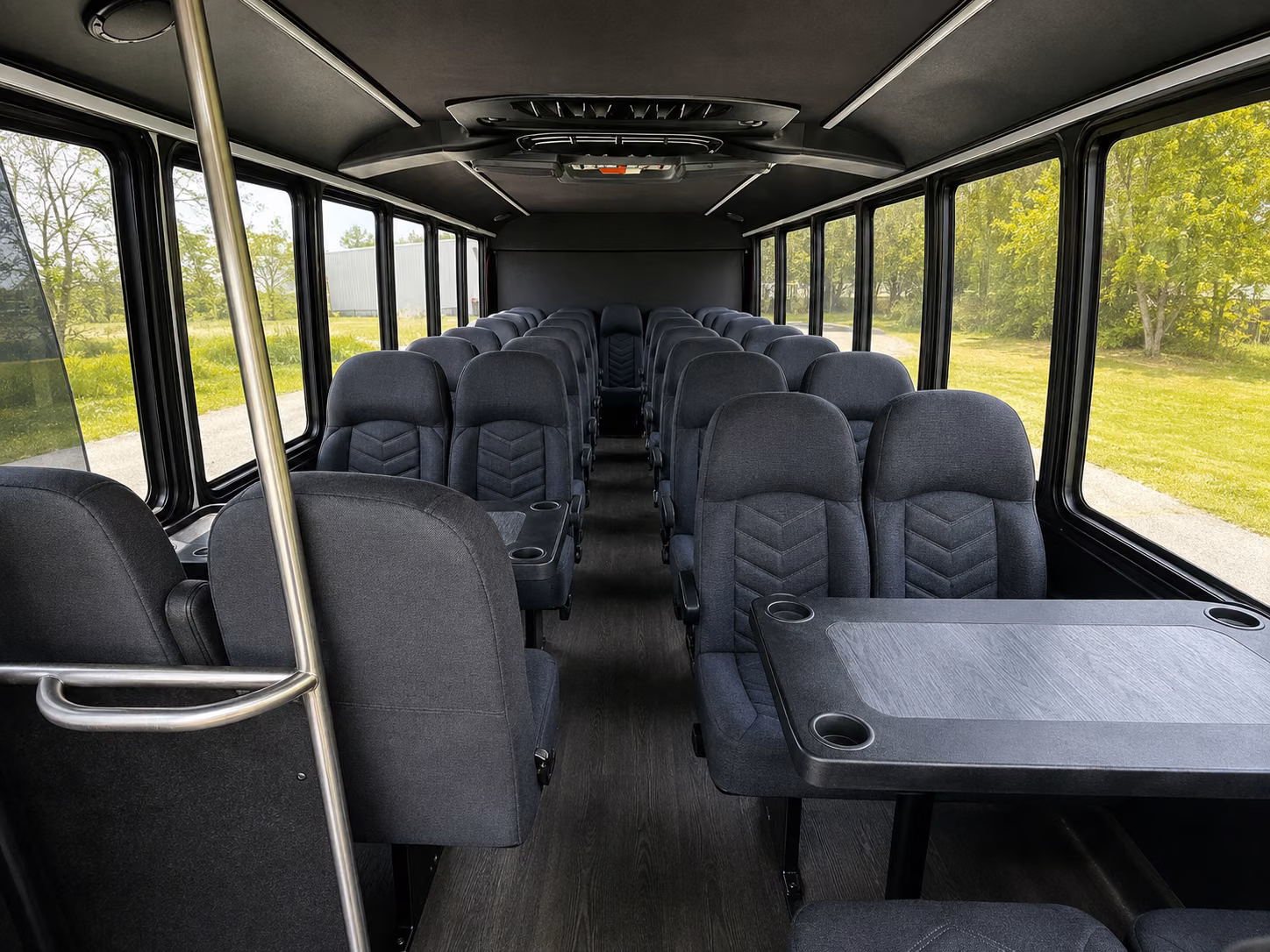 roseville 20 passenger minibus inside