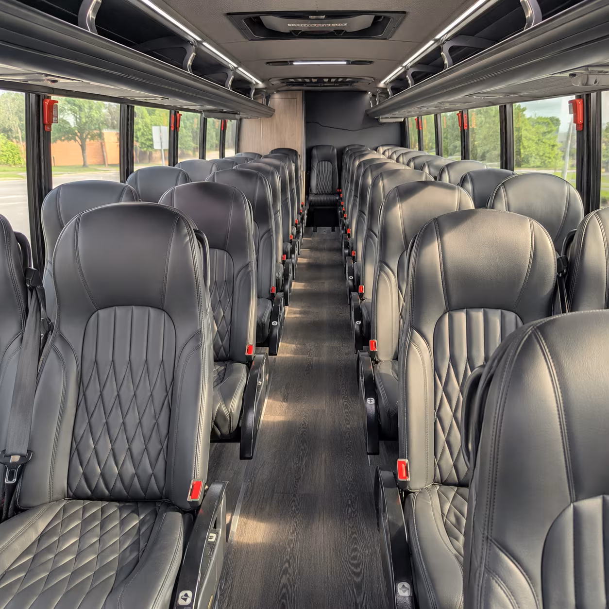 roseville 25 passenger minibus interior
