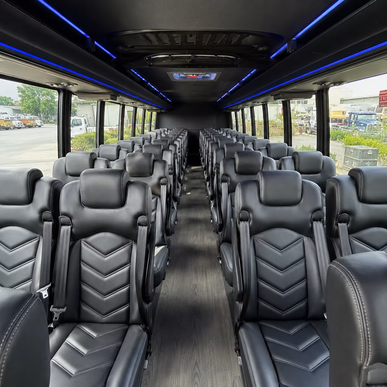 roseville 28 passenger minibus inside