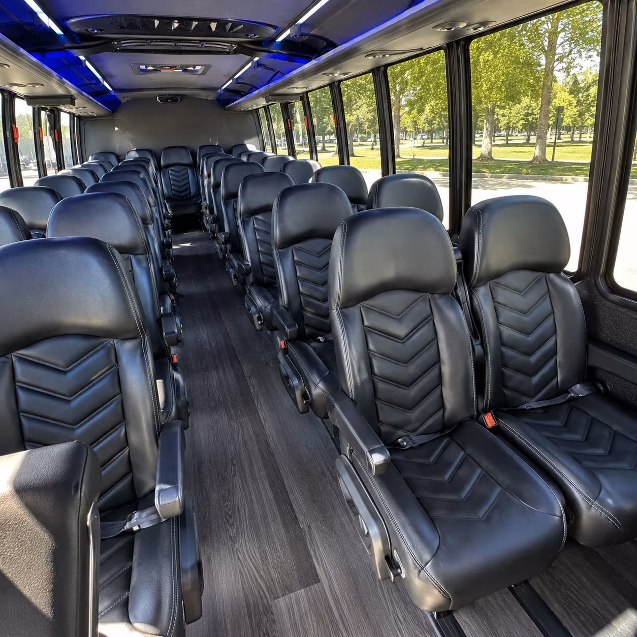 roseville 30 passenger minibus interior