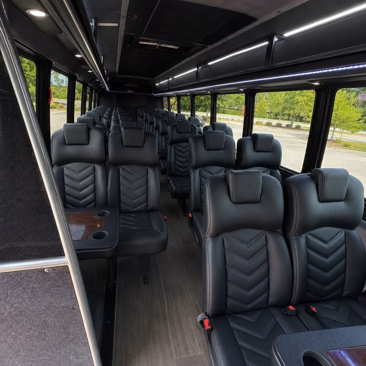 roseville 35 passenger minibus inside